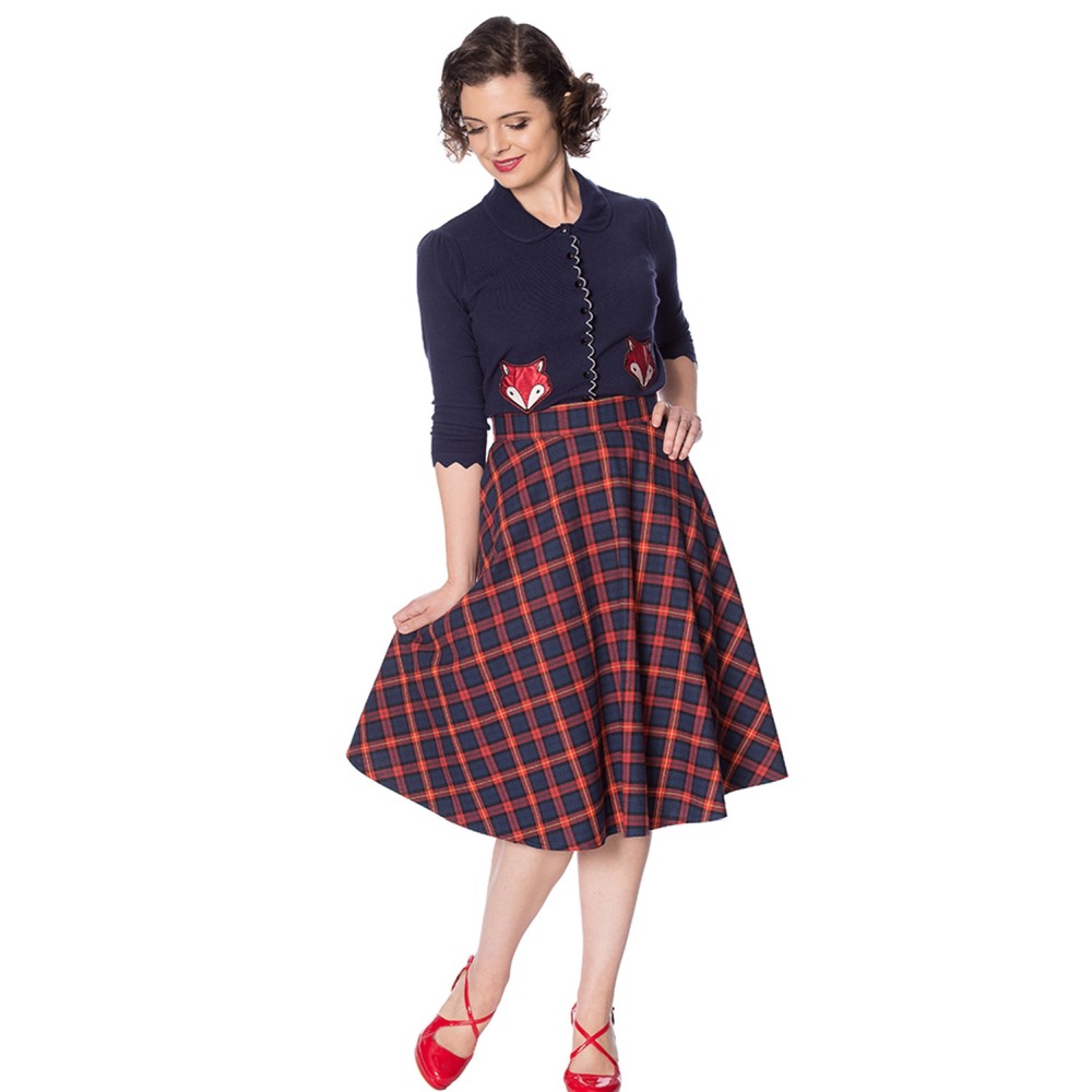 Dancing Days - MRS CLAUSE PLEATED Rok - Rood